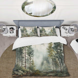 Pine Tree Misty Morning II - Duvet Cover Set