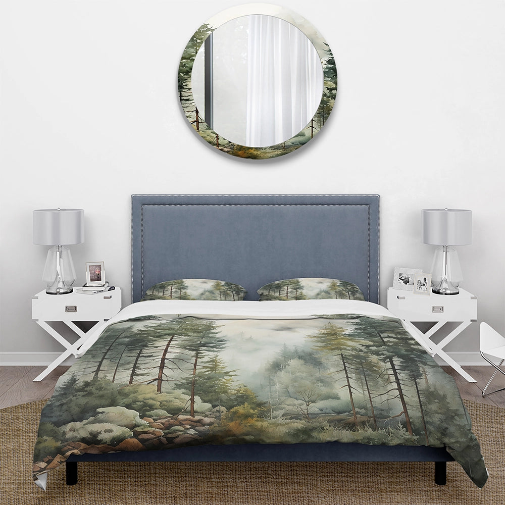 Pine Tree Misty Morning II - Duvet Cover Set