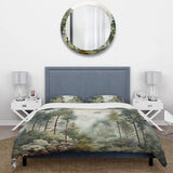Pine Tree Misty Morning II - Duvet Cover Set