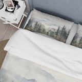 Pine Tree Misty Mountain II - Duvet Cover Set