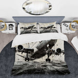 Abstracted Plane Flight Path - Duvet Cover Set