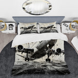 Abstracted Plane Flight Path - Duvet Cover Set