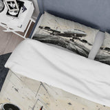 Abstracted Plane Flight Path - Duvet Cover Set