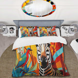 Pop Art Wildlife Zebra - Duvet Cover Set