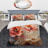 Coral Poppies Romantic Impression III - Duvet Cover Set