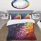 Abstract Rainbow Colorful Arch Collage - Duvet Cover Set