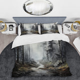 Meandering Road Thorugh Forest - Duvet Cover Set