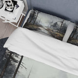 Meandering Road Thorugh Forest - Duvet Cover Set