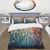 Romantic Forest Pointillism Landscape - Duvet Cover Set