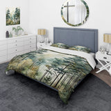 Tonalism Whispering Pines Pointillism I - Duvet Cover Set