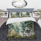 Tonalism Whispering Pines Pointillism I - Duvet Cover Set
