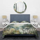 Tonalism Whispering Pines Pointillism I - Duvet Cover Set