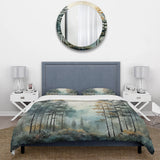 Tonalism Whispering Pines Pointillism II - Duvet Cover Set