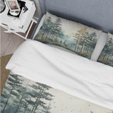 Tonalism Whispering Pines Pointillism II - Duvet Cover Set