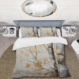 Tree Whispers Of Gray And Gold - Duvet Cover Set