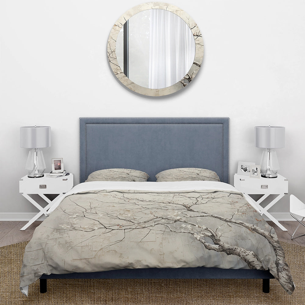 Tree Monochrome Whispers Of Beige - Duvet Cover Set