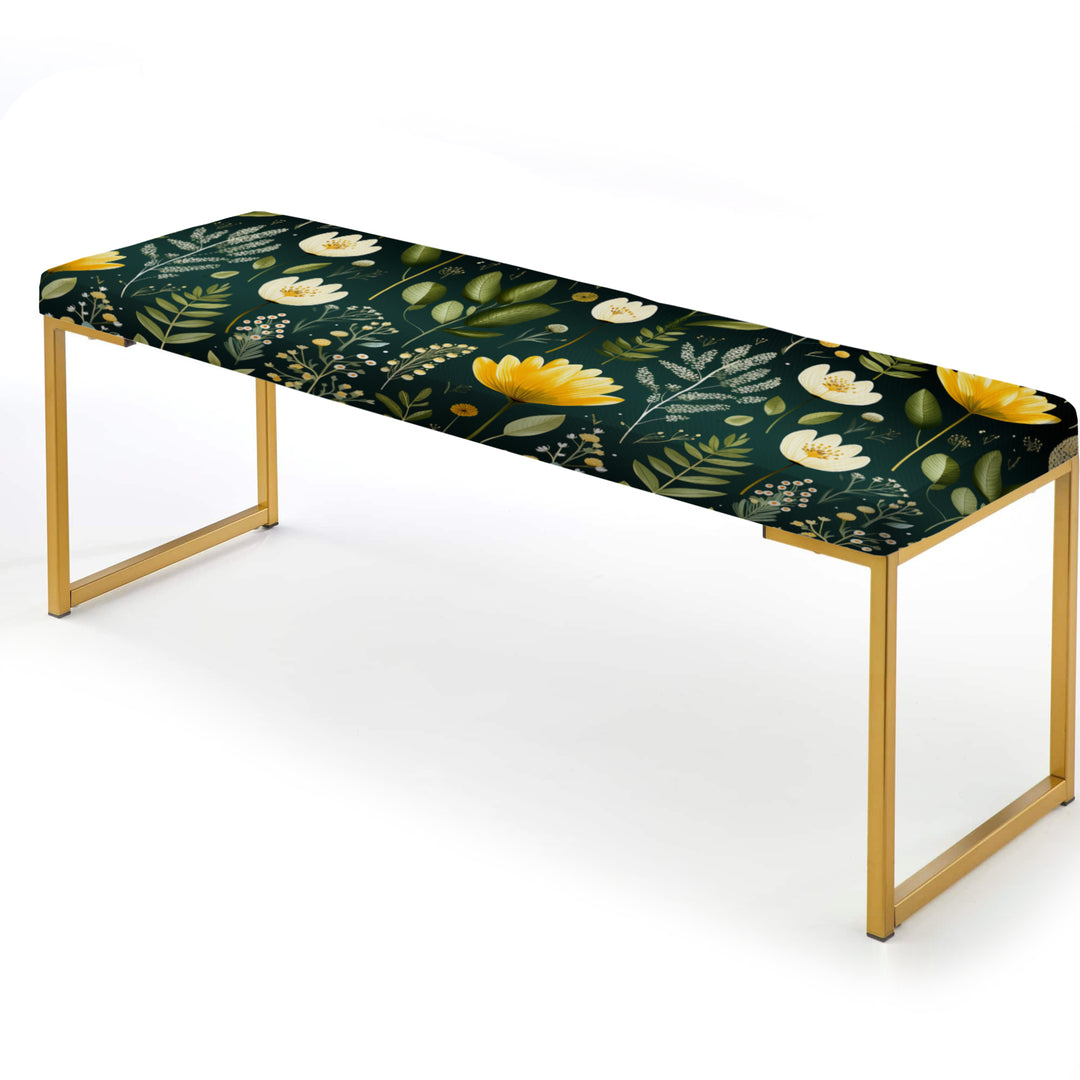 Botanical Bliss Boho Pattern - Upholstered Accent Bench