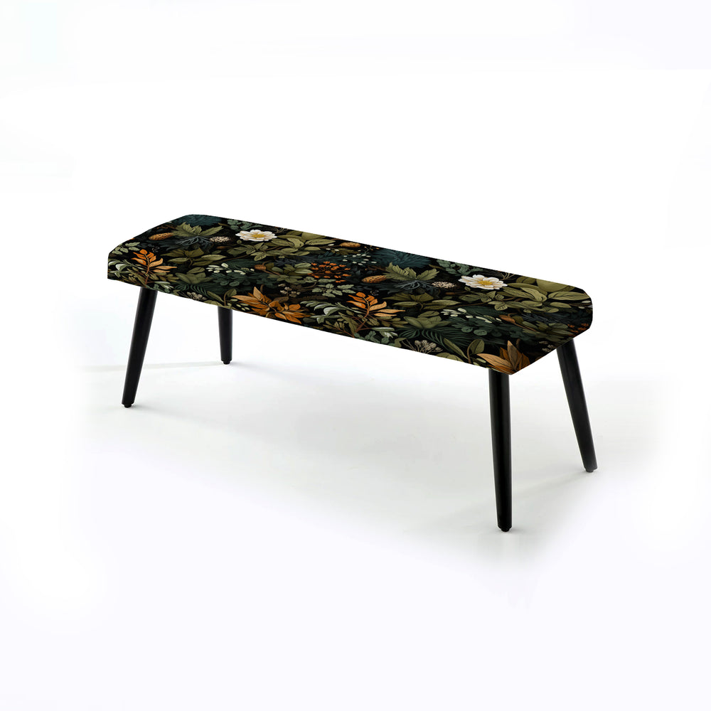 Rustic Wilderness Cottage Charm - Upholstered Accent Bench