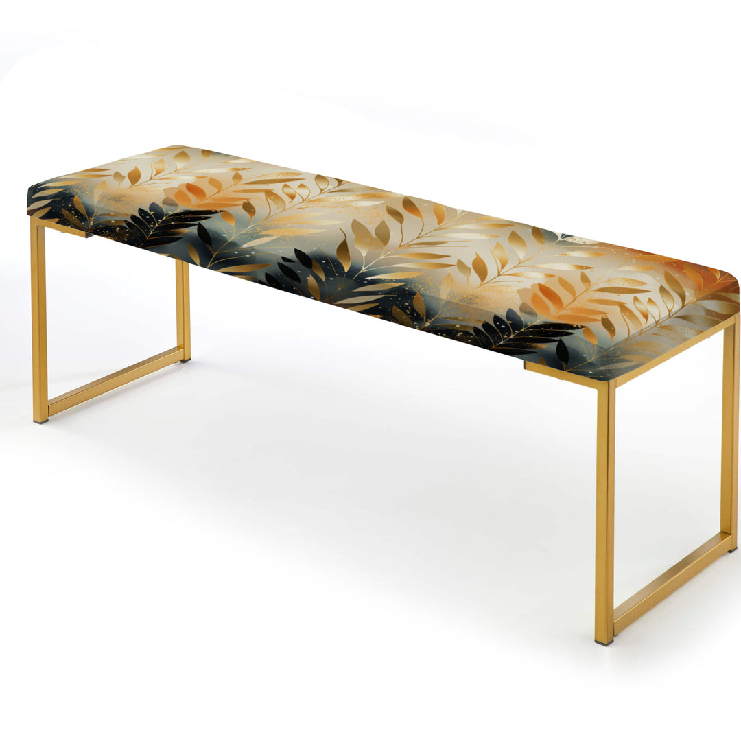 Goldern Gilded Chevron Reverie - Upholstered Accent Bench