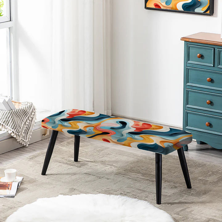 Modern Colorful Eclectic Verve - Upholstered Accent Bench