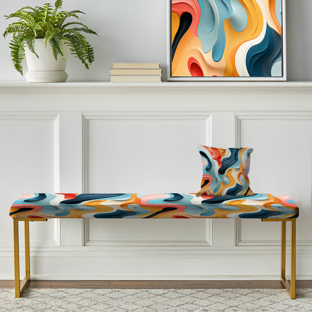 Modern Colorful Eclectic Verve - Upholstered Accent Bench