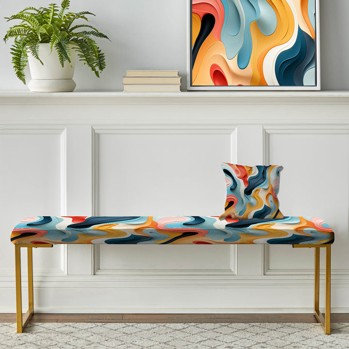 Modern Colorful Eclectic Verve - Upholstered Accent Bench