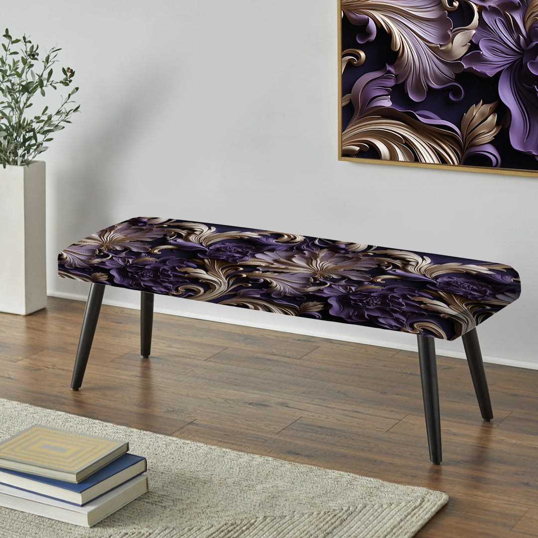 Deep Purple Glamorous Majesty - Upholstered Accent Bench
