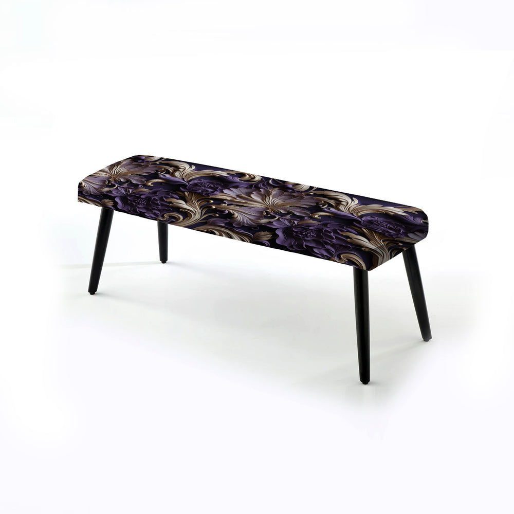 Deep Purple Glamorous Majesty - Upholstered Accent Bench