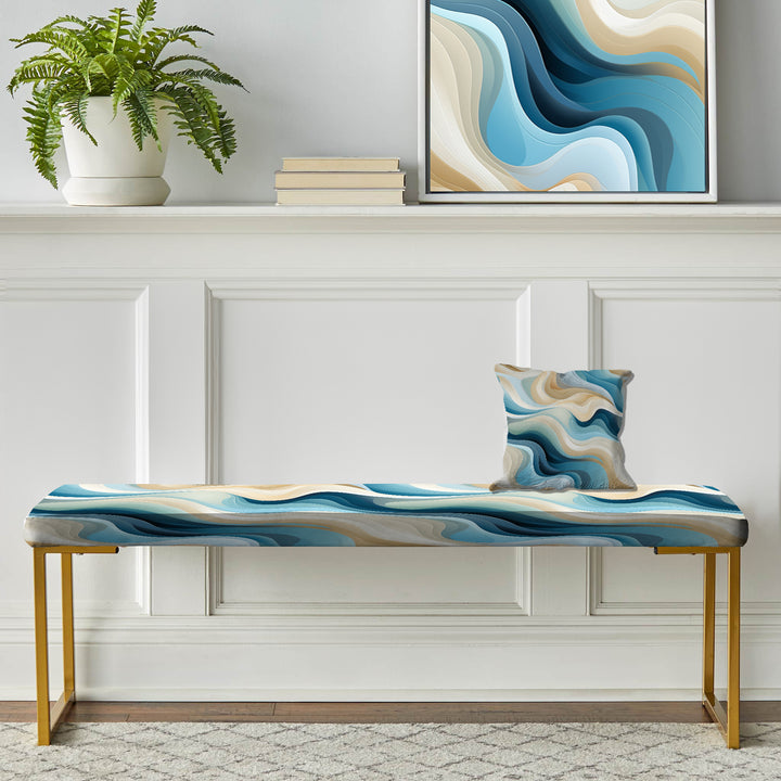 Coastal Harmony - Upholstered Accent Bench