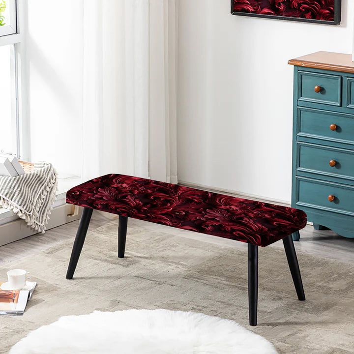 Royal Red  Garden Grace - Upholstered Accent Bench