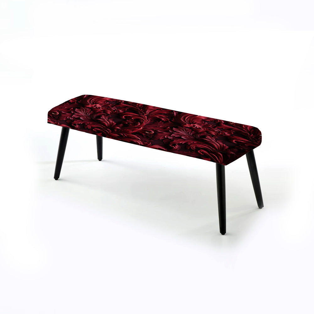 Royal Red  Garden Grace - Upholstered Accent Bench