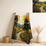 Vangogh Olive Grove In Province - Vangogh Throw Blanket for Couch