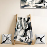 Modern Decorative Blanket Set - Abstract Neutral XIII