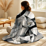 Modern Decorative Blanket Set - Abstract Neutral XIII