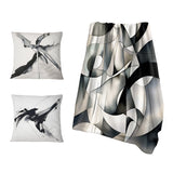 Modern Decorative Blanket Set - Abstract Neutral XIII