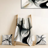 Modern Throw Blanket Set - Abstract Neutral XIV