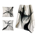 Modern Throw Blanket Set - Abstract Neutral XIV