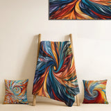Abstract Spirals Decorative Throw Blanket - Spiral Symphony III