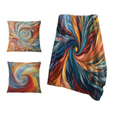 Abstract Spirals Decorative Throw Blanket - Spiral Symphony III