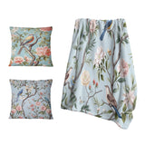 Bird Decorative Throw Blanket - Minimalism Bird On Flowers VII