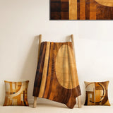 Abstract Shapes Throw Blanket - Bronze Brilliance Symmetry III