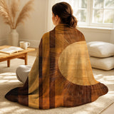 Abstract Shapes Throw Blanket - Bronze Brilliance Symmetry III