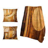 Abstract Shapes Throw Blanket - Bronze Brilliance Symmetry III