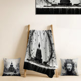 Buddhism Throw Blanket - Holy Buddhism Statue IV