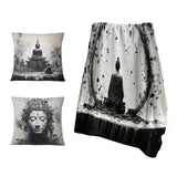 Buddhism Throw Blanket - Holy Buddhism Statue IV