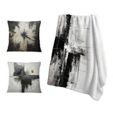 Christianity Throw Blanket - Minimalism Black And White Religious Cross I