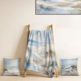 Coastal Ocean Throw Blanket - Coastal Ocean Charm In Winter I