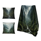 Forest Throw Blanket - Mystic Wilderness Pine Forest In Canada I
