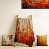 Abstract Collages Throw Blanket - Orange Chaos Collage III