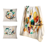 Modern Throw Blanket - Multi-Color Watercolor Geometric Art IV